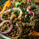 Cider Braised Lentils With Caramelized Onions