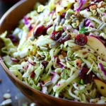 Cran Apple Cabbage Slaw With Sunflower Seeds
