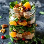 Cranberry Orange Chicken Salad Mason Jars
