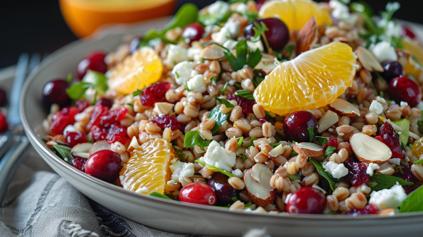 Cranberry Orange Farro Salad