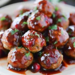 Cranberry Orange Glazed Meatballs