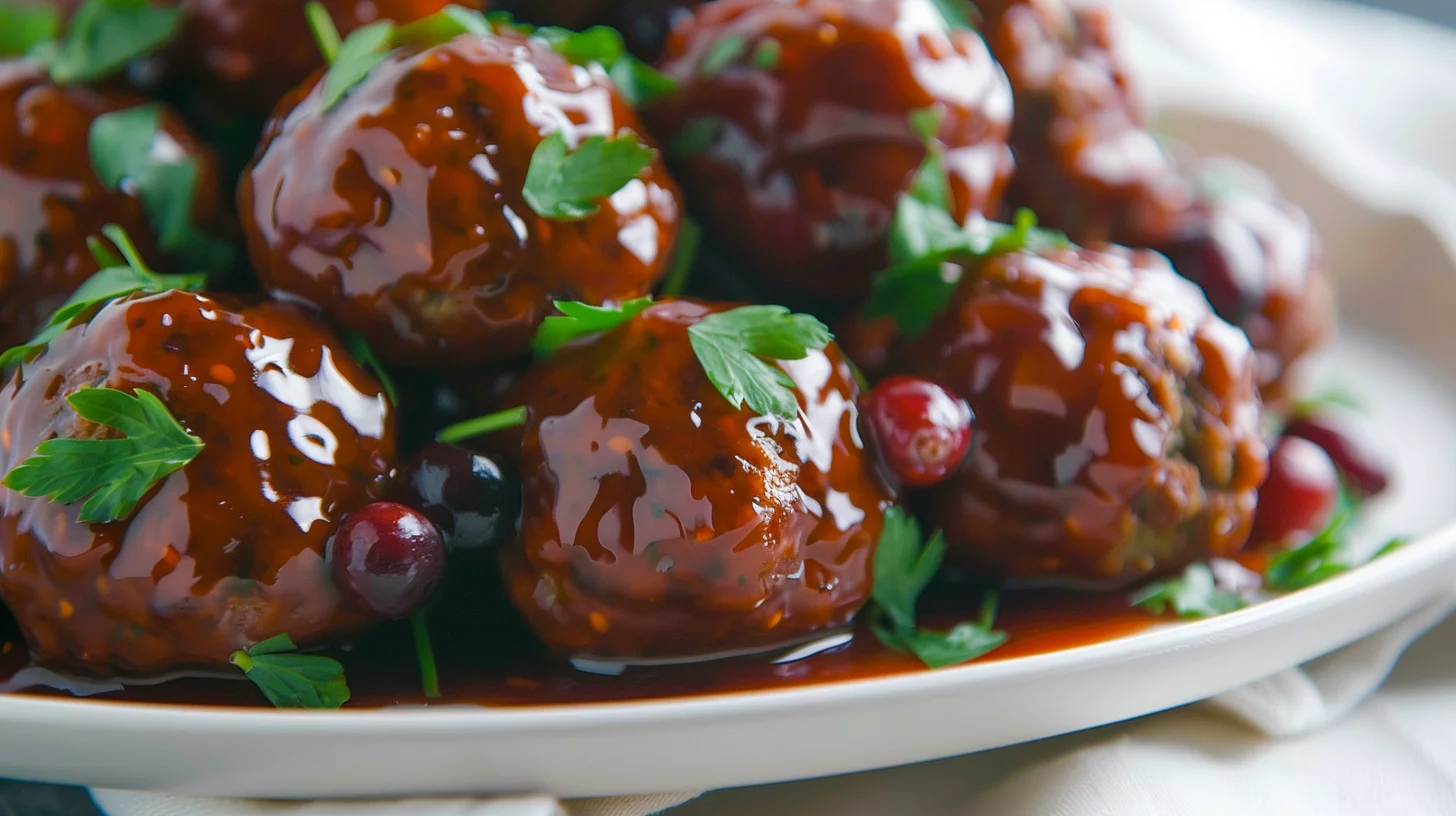 Cranberry Orange Glazed Meatballs