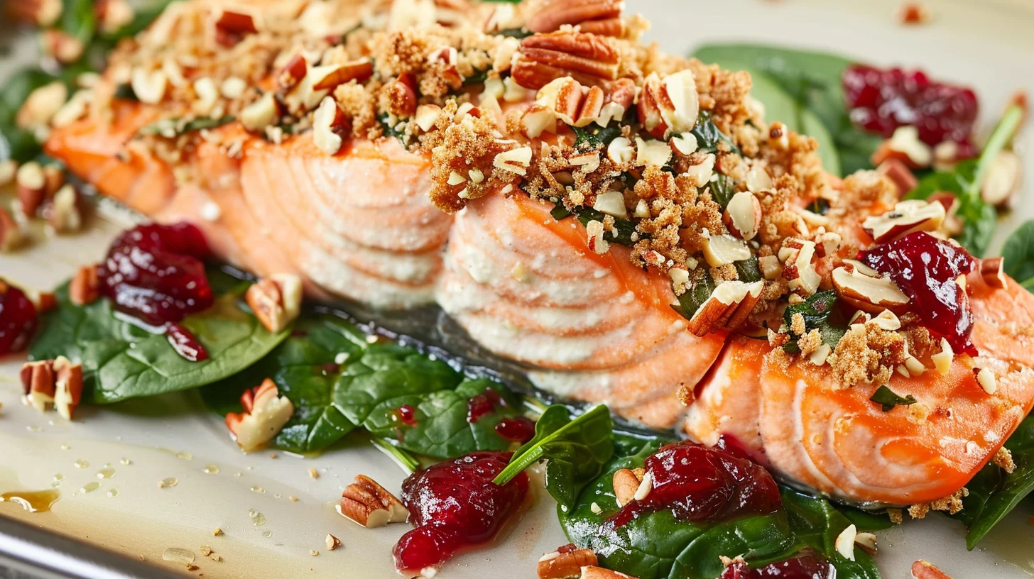 Cranberry Pecan Crusted Salmon