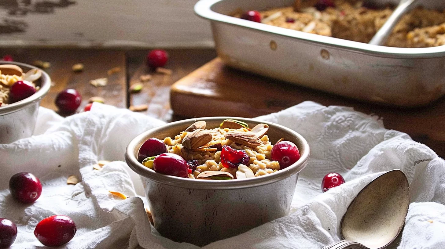 Cranberry Pistachio Baked Oatmeal Cups