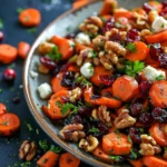 Cranberry Walnut Roasted Carrot Salad