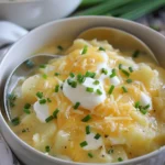 Creamy Potato Soup With Sour Cream and Cheese