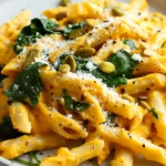 Creamy Pumpkin Pasta With Spinach