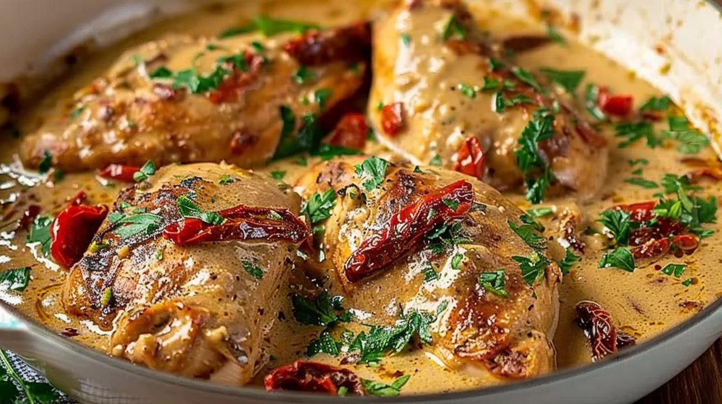 Creamy Tuscan Chicken With Sun Dried Tomatoes