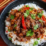 Crispy Chilli Beef Rice