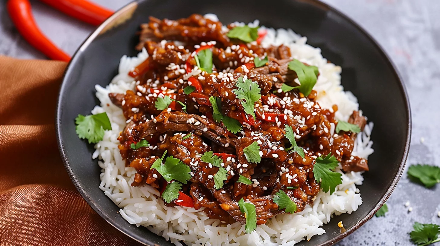 Crispy Chilli Beef Rice