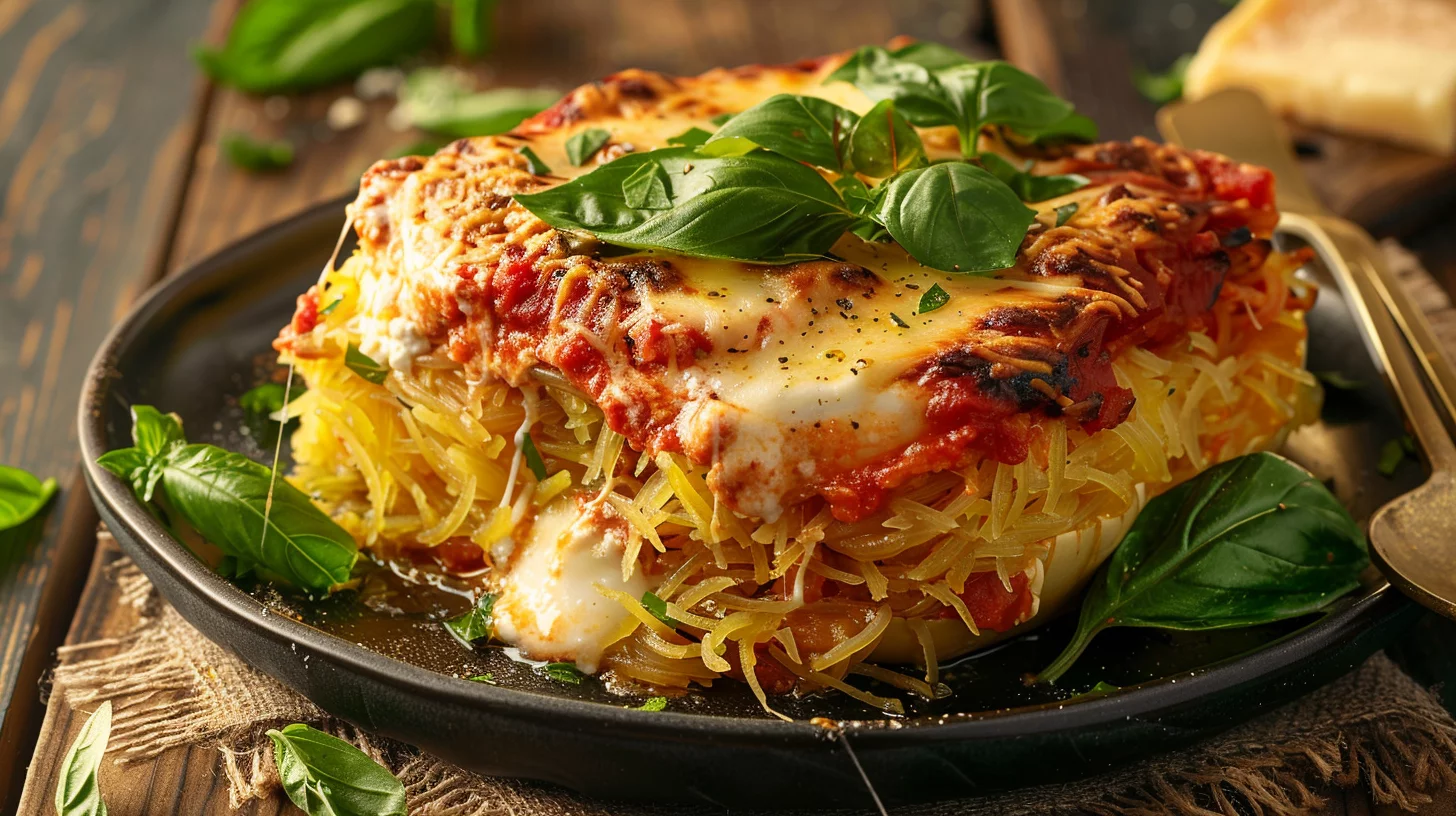 Decadent Spaghetti Squash Pasta Bake