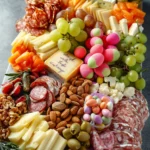 Easter Charcuterie Board With Pastel Candies