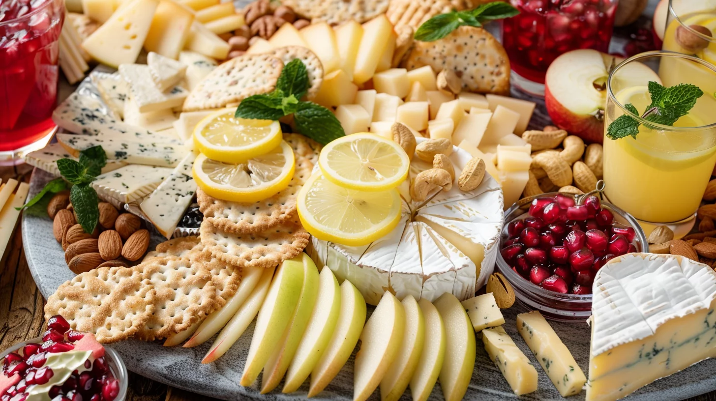 Elegant Drinks and Cheese Charcuterie Board