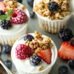 Frozen Yogurt Granola Cups