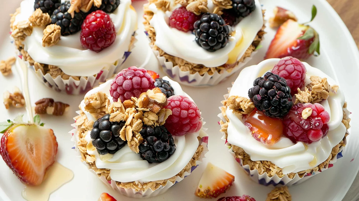 Frozen Yogurt Granola Cups