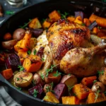 Garlic Herb Roasted Chicken And Root Vegetables