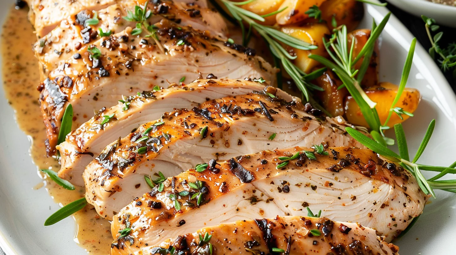 Garlic Herb Turkey Tenderloin With Gravy