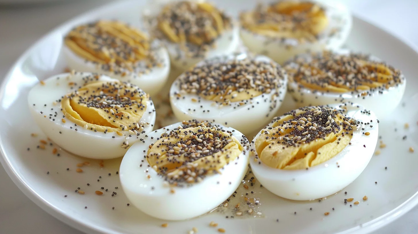 Hard Boiled Eggs With Everything Bagel Seasoning