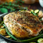 Herb Roasted Turkey Breast With Garlic Green Beans