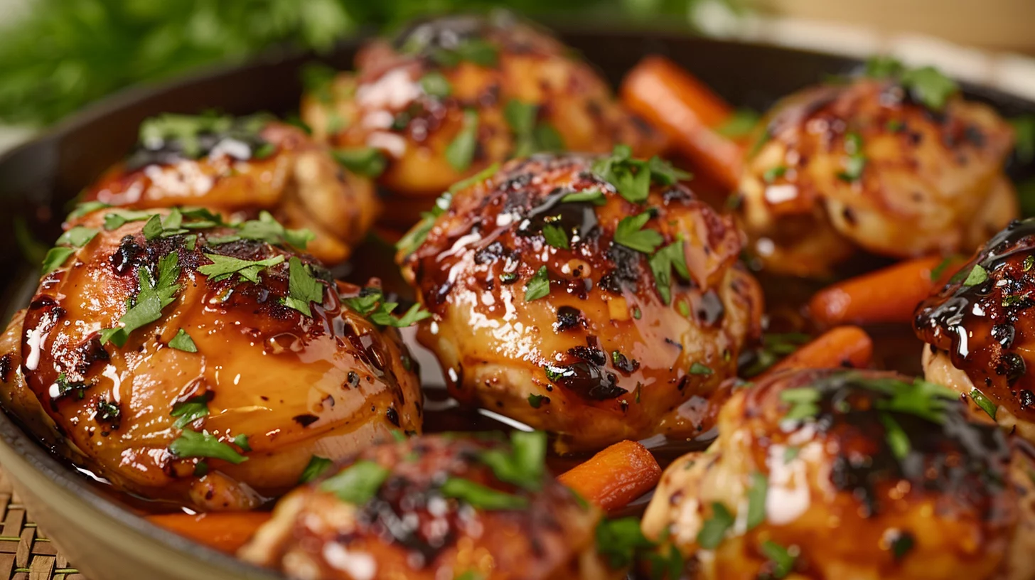 Honey Garlic Chicken And Carrots Skillet