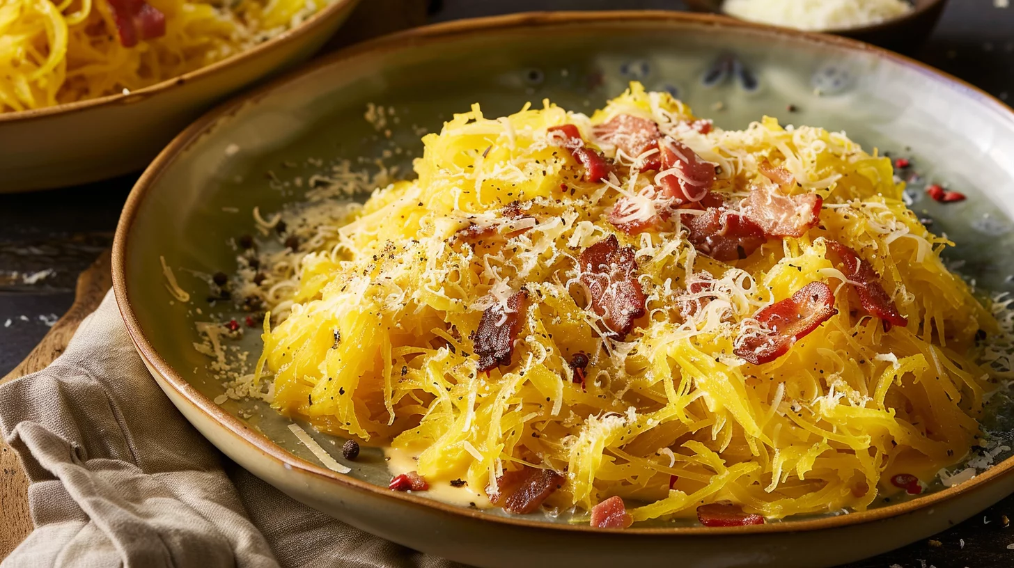 Irresistible Spaghetti Squash Carbonara