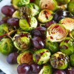 Maple Balsamic Brussels Sprouts And Grapes