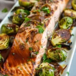 Maple Dijon Salmon With Roasted Brussels Sprouts