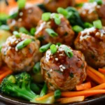 Maple Glazed Turkey Meatballs And Veggies
