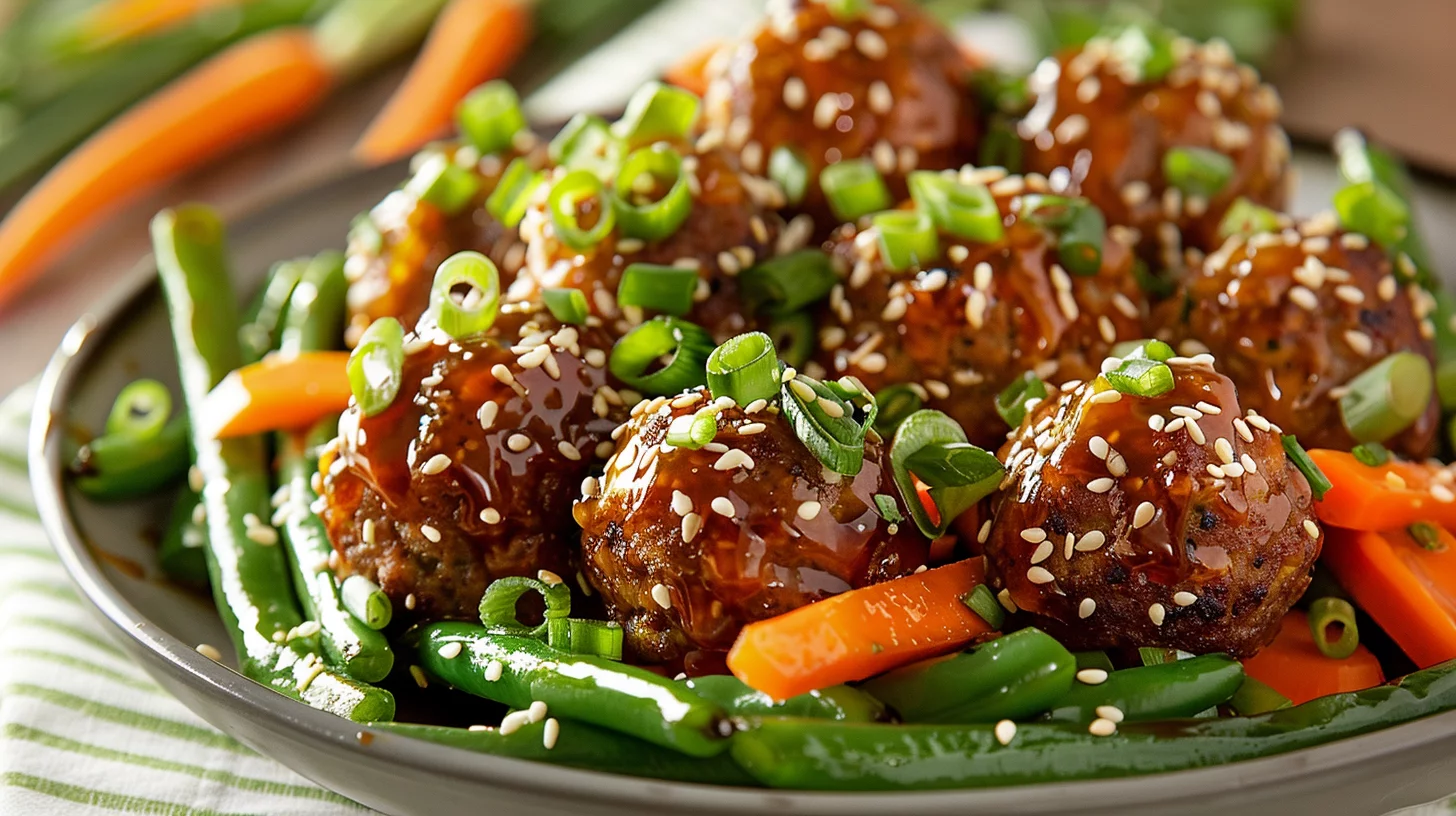 Maple Glazed Turkey Meatballs And Veggies