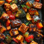 Maple Mustard Roasted Tempeh And Veggies