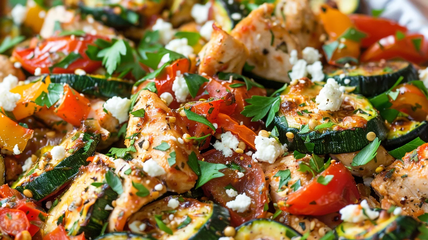Mediterranean Chicken Zucchini Bake Recipe