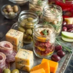 Mini Charcuterie Board In Mason Jars