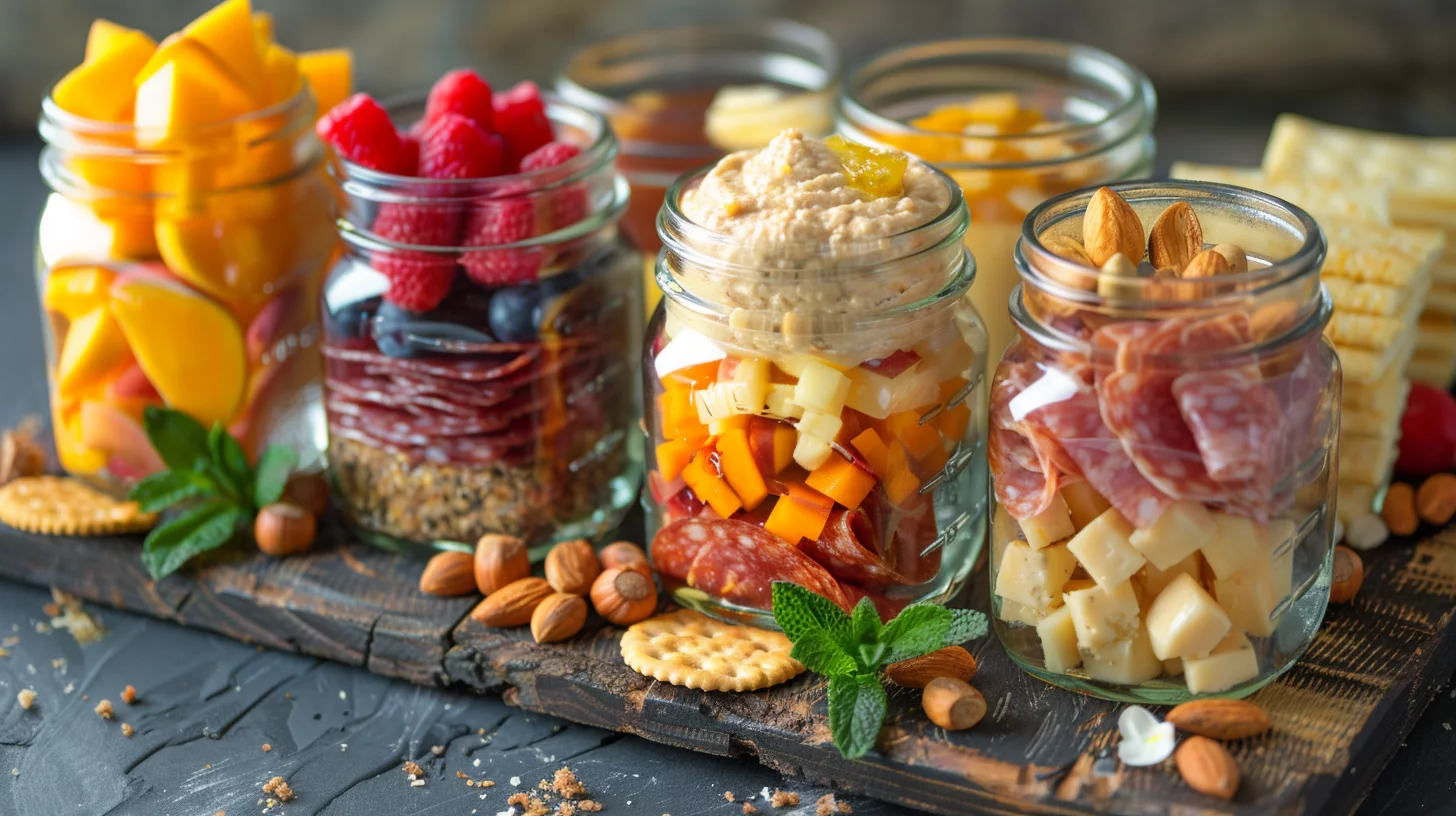 Mini Charcuterie Board In Mason Jars