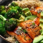 Miso Maple Roasted Salmon Bowl