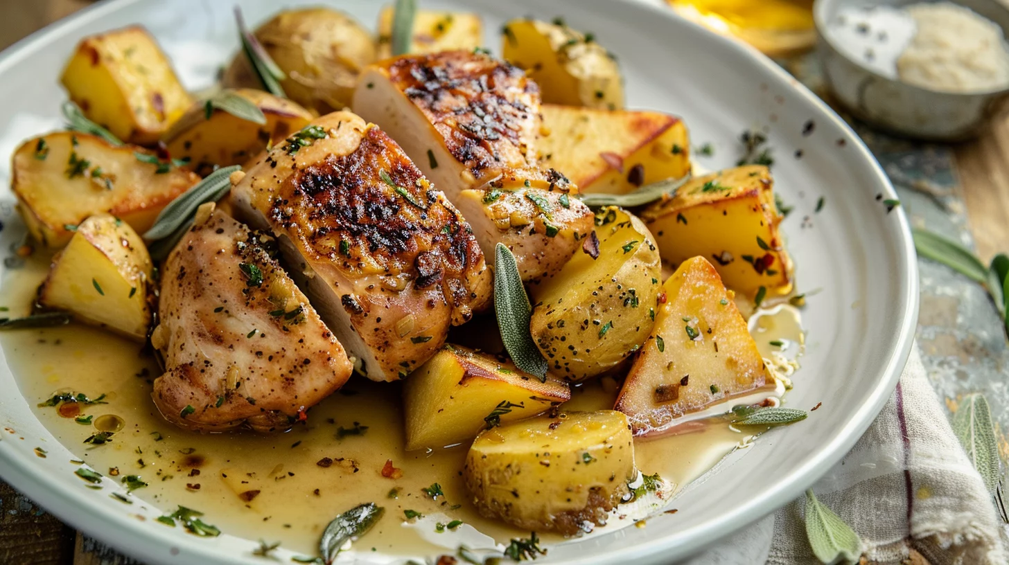 One Pan Apple Sage Chicken And Potatoes