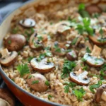One Pot Mushroom Farro Risotto