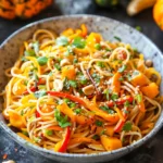 Pumpkin Peanut Butter Noodle Stir Fry