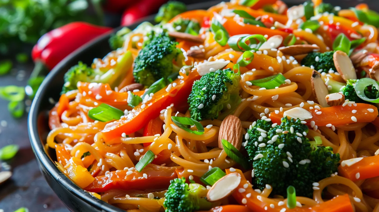 Pumpkin Peanut Butter Noodle Stir Fry