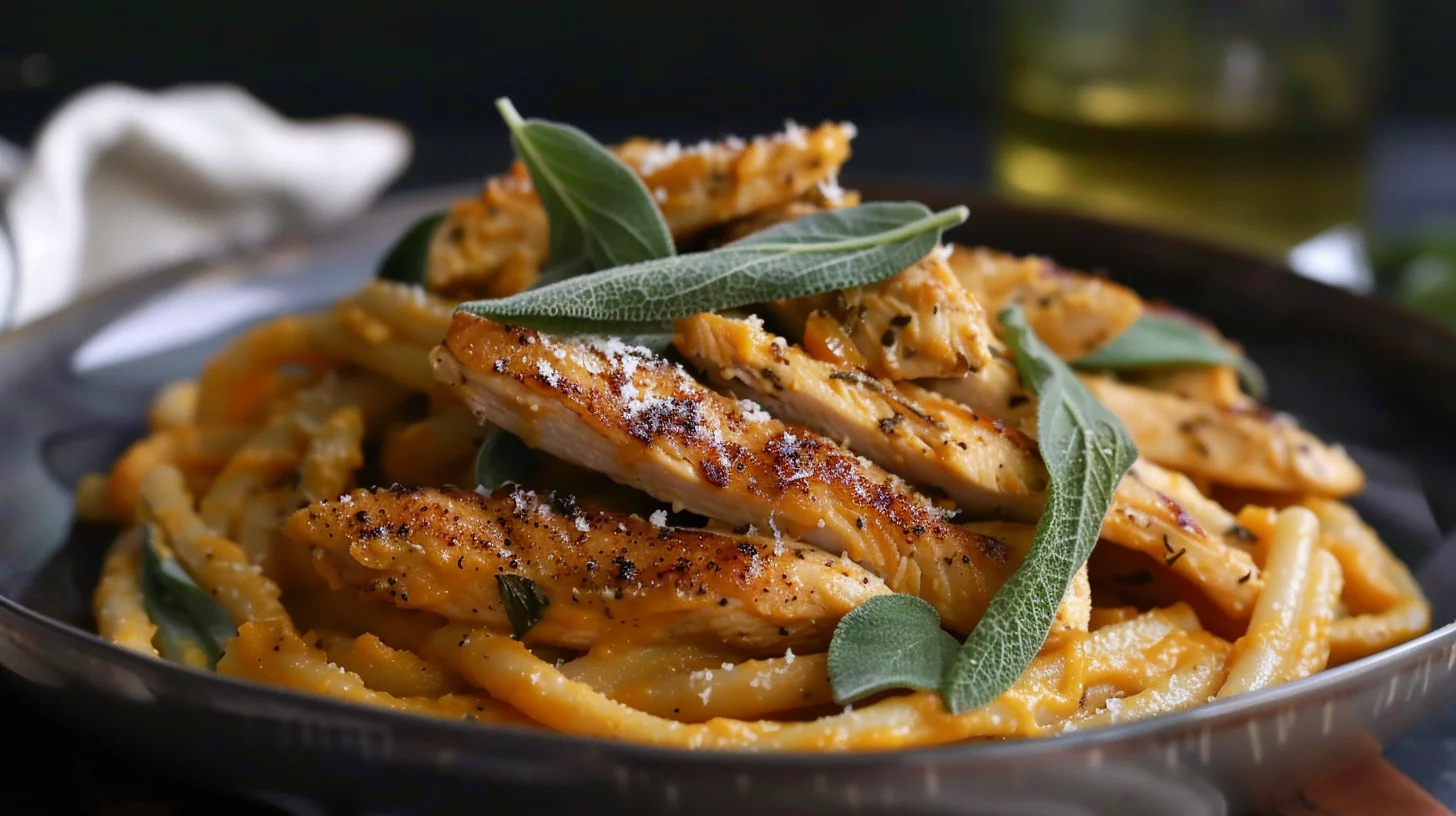 Pumpkin Sage Pasta With Chicken