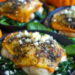 Pumpkin Spinach And Feta Stuffed Chicken