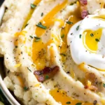 Roasted Garlic Mashed Cauliflower