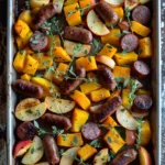 Sausage Apple Delicata Squash Traybake
