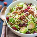 Shaved Brussels Sprout Salad With Cranberries And Pecans