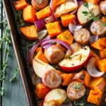 Sheet Pan Sausage Apples And Sweet Potatoes