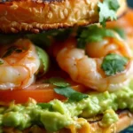 Shrimp Burgers With Cilantro and Guacamole