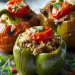 Slow Cooker Stuffed Bell Peppers