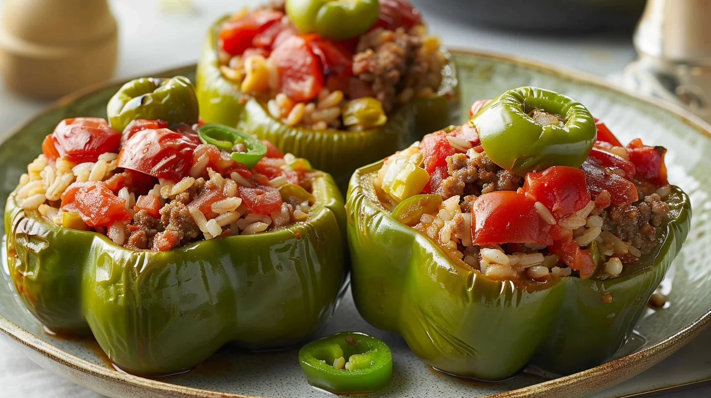 Slow Cooker Stuffed Bell Peppers