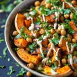Smoky Paprika Roasted Chickpeas And Squash Bowl