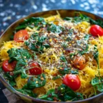 Spaghetti Squash With Spinach and Tomatoes