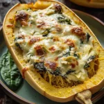 Spinach and Artichoke Stuffed Spaghetti Squash